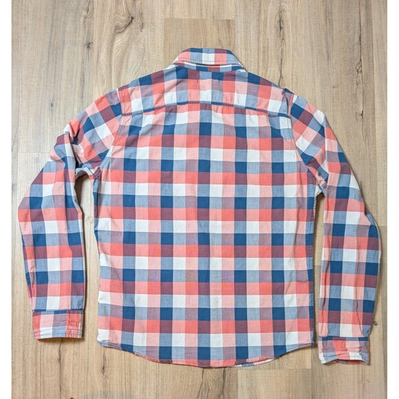 Hollister Size L Shirt Button Down Checked Long Sleeve Cotton California Preppy - Picture 4 of 9